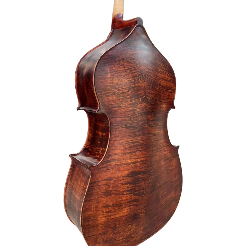 High-grade handmade solid wood Upright double bass 3/4,flamed maple back