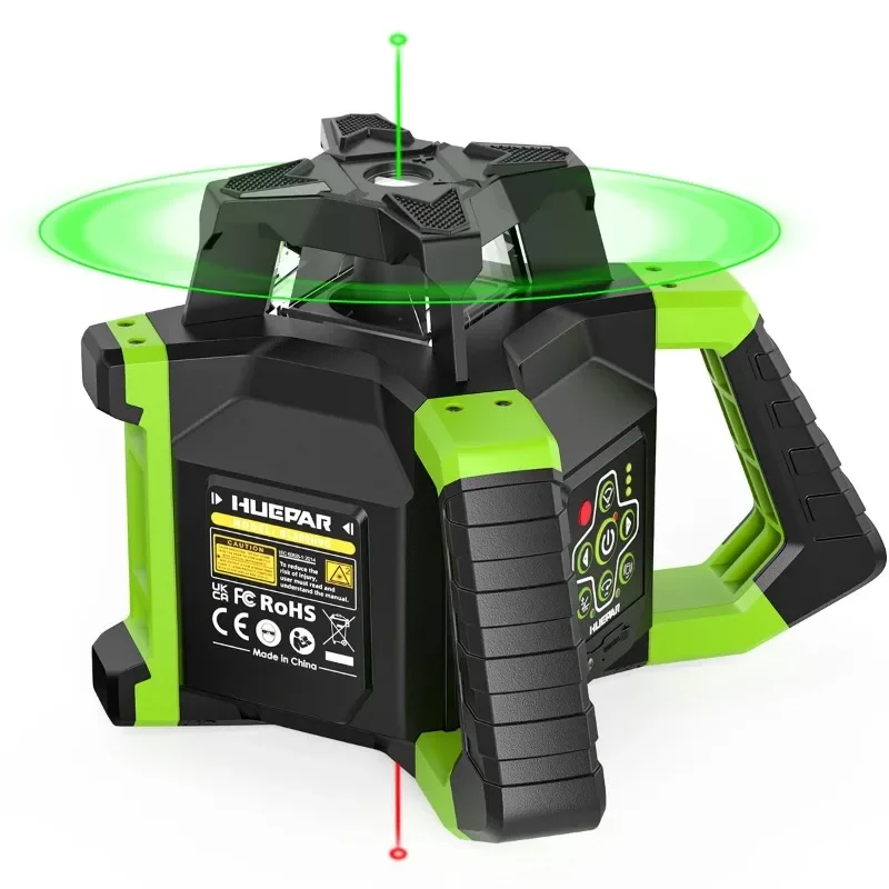 2024 Multi Function Huepar RL300HVG Laser Level Point Cross Line 360 Control Receiver For Outdoor