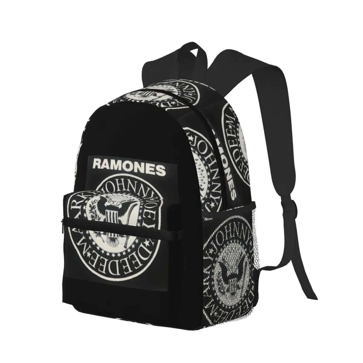The Ramone Merch Student Backpack School Bag Hiking Travel Daypack for Men Women Bookbag Shoulder Bags