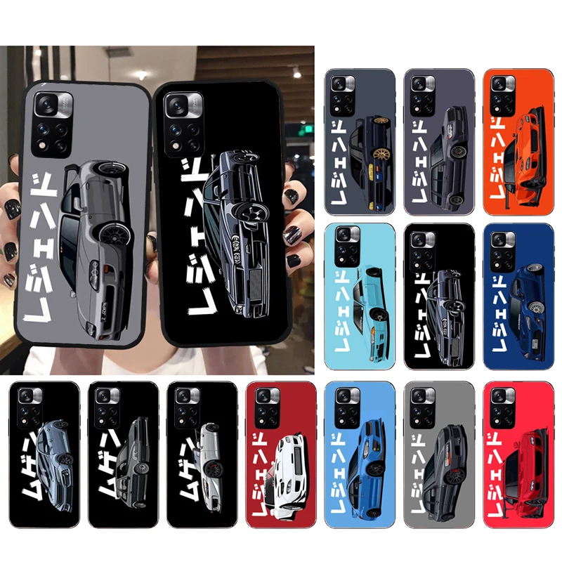 Japan JDM Tokyo Drift Sports Car Phone Case For Xiaomi Redmi note 13 12 Pro 11S 11 10 Pro 10S 12S Redmi 10 13C 9C