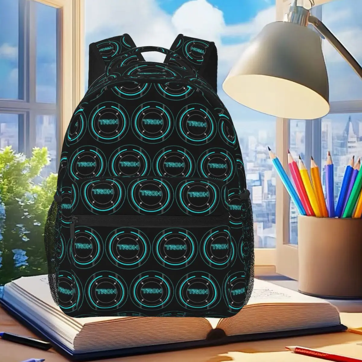 Tron Legacy Mochila inspirada Estudiante Niños Niñas BookBag Mochila escolar para niños Bolsos de hombro para computadora para hombres y mujeres