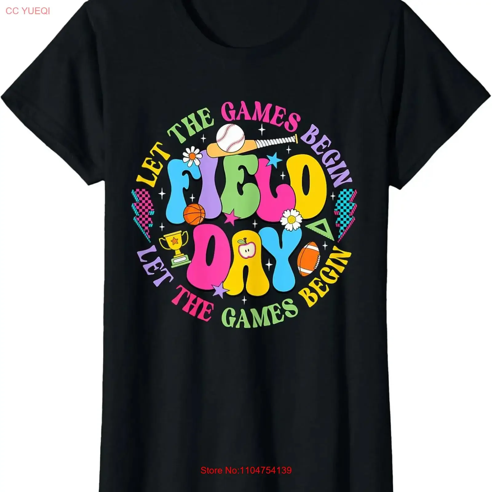 Field 2025 Let the Teacher Begin Trip Day Ladies' Crewneck T Shirt vintage Washed graphic Versatile streetwear fashion homme