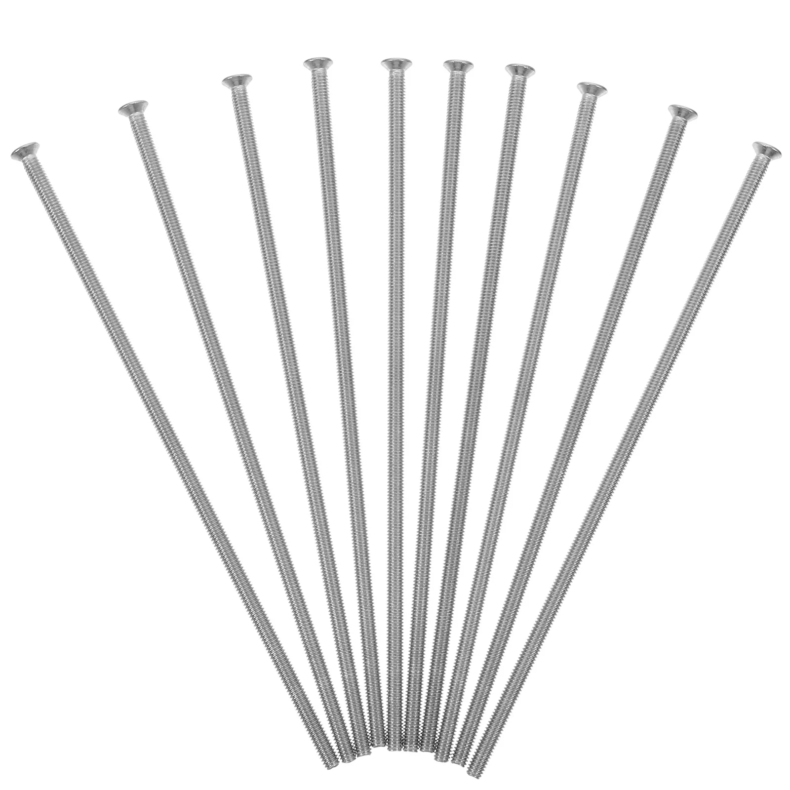 

10 Pcs Outlets Switch Panel Screws Grub Stainless Steel Self Tapping Short Hair Setting Silver