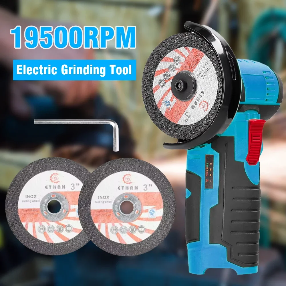 12V Cordless Angle Grinder Mini Rechargeable Multi-Function Tool for Diamond Cutting Polishing Grinding 19500RPM 2026 New