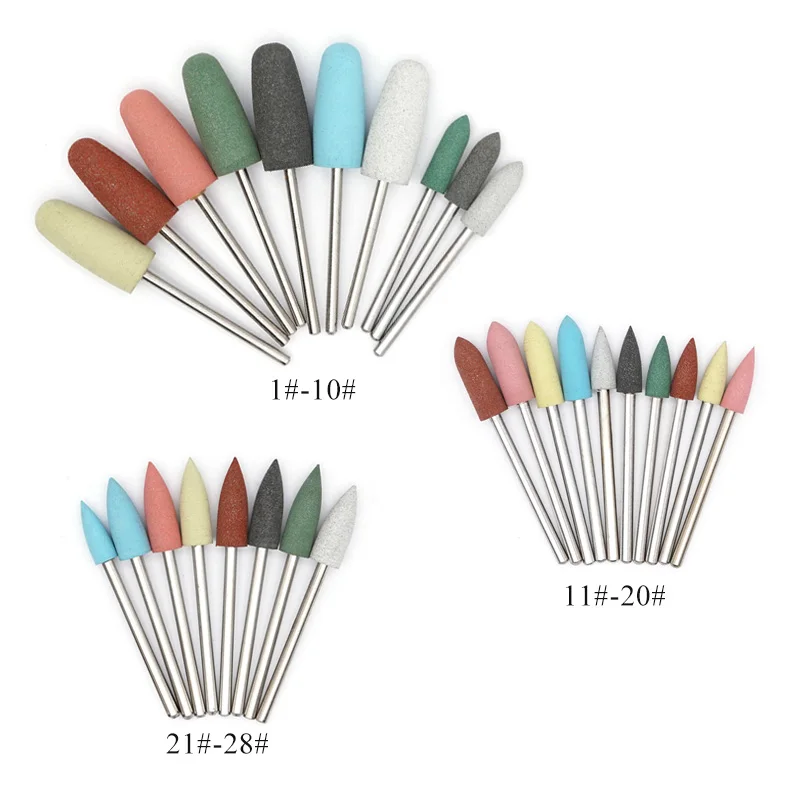 

10pcs Dental Silicone Rubber Polishers Burs Teeth Whitening Plishing Drill Dental Polishing Nail Drill Bit