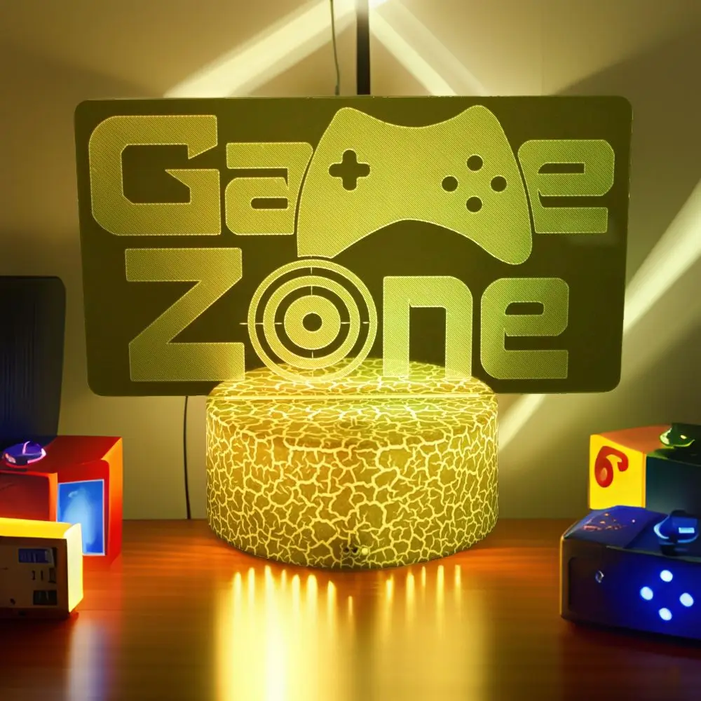 NEON GAMER 3D Lamp LED Night Light Gaming Setup RGB Children\'s Lamps Gamer Room Decoration Bedroom Table Lamp Personalized Gifts