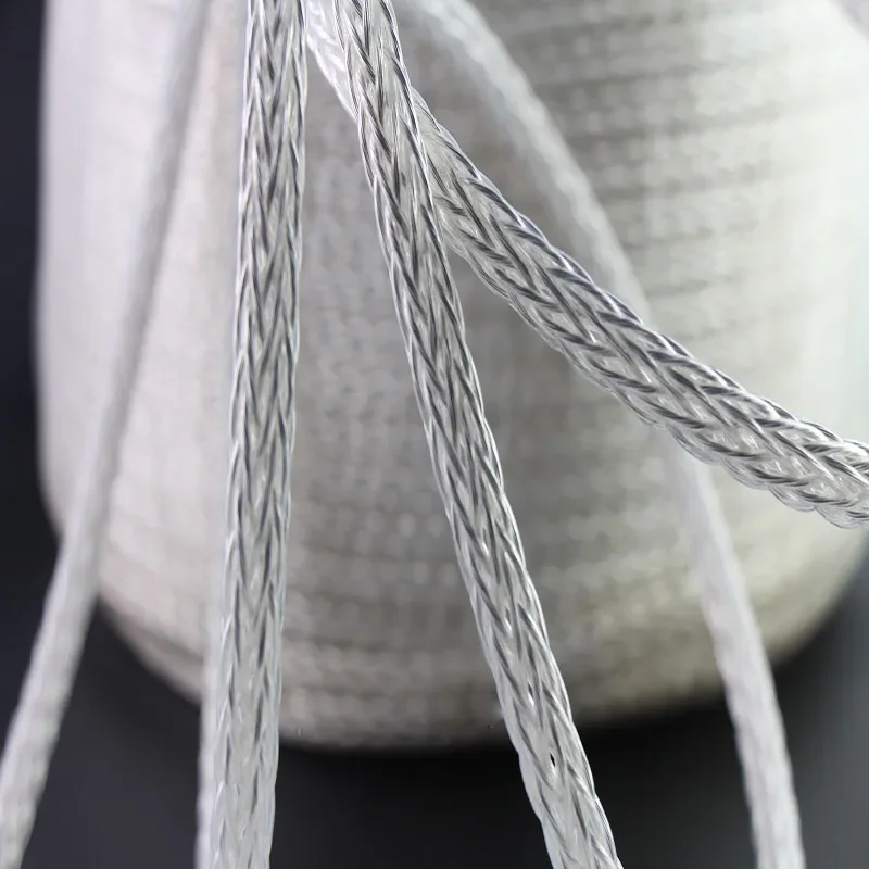 

1meter Braid 8AG High Purity Silver Plated OCC Speaker Cable 16 Strands Audio speaker Wire HIFI DIY