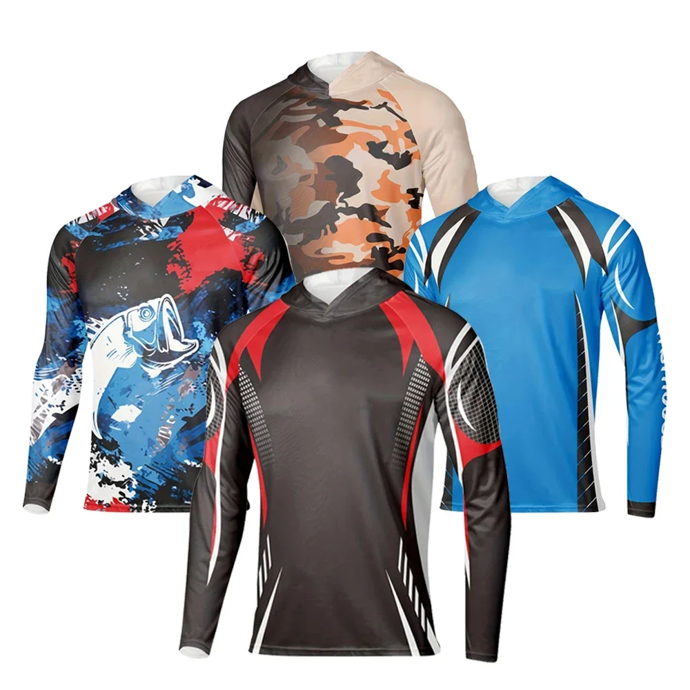 

Hoodie Fishing Shirt Uv Protection Long sleeved Jacket Fishing Clothing Outdoor Summer Performance Jersey