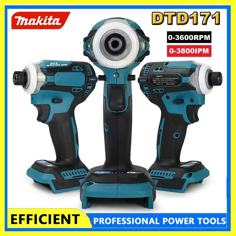 

Makita DTD171 Brushless Impact Driver Rechargeable Screwdriver Drills Cordless Power Tools 18V BL Motor Bare Tool Unit