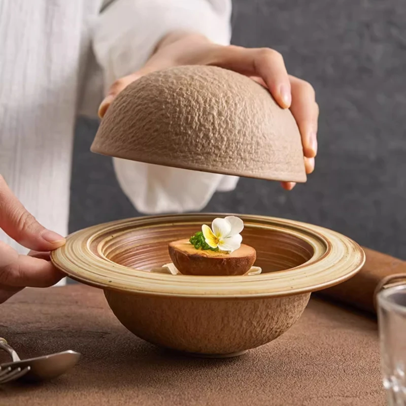 

Creative Meteor Planet Round Ceramic Dinner Plate Exquisite Dessert Steak Plate Home Cooking Dishes Dining Room Cutlery Kitchen