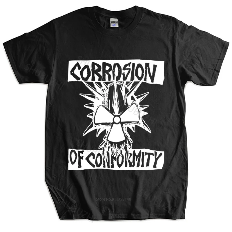 Homme t shirt summer men t-shirt CORROSION OF CONFORMITY EYE FOR AN EYE SKULL CROSSOVER C.O.C. Mens T-shirt Euro size TOPS