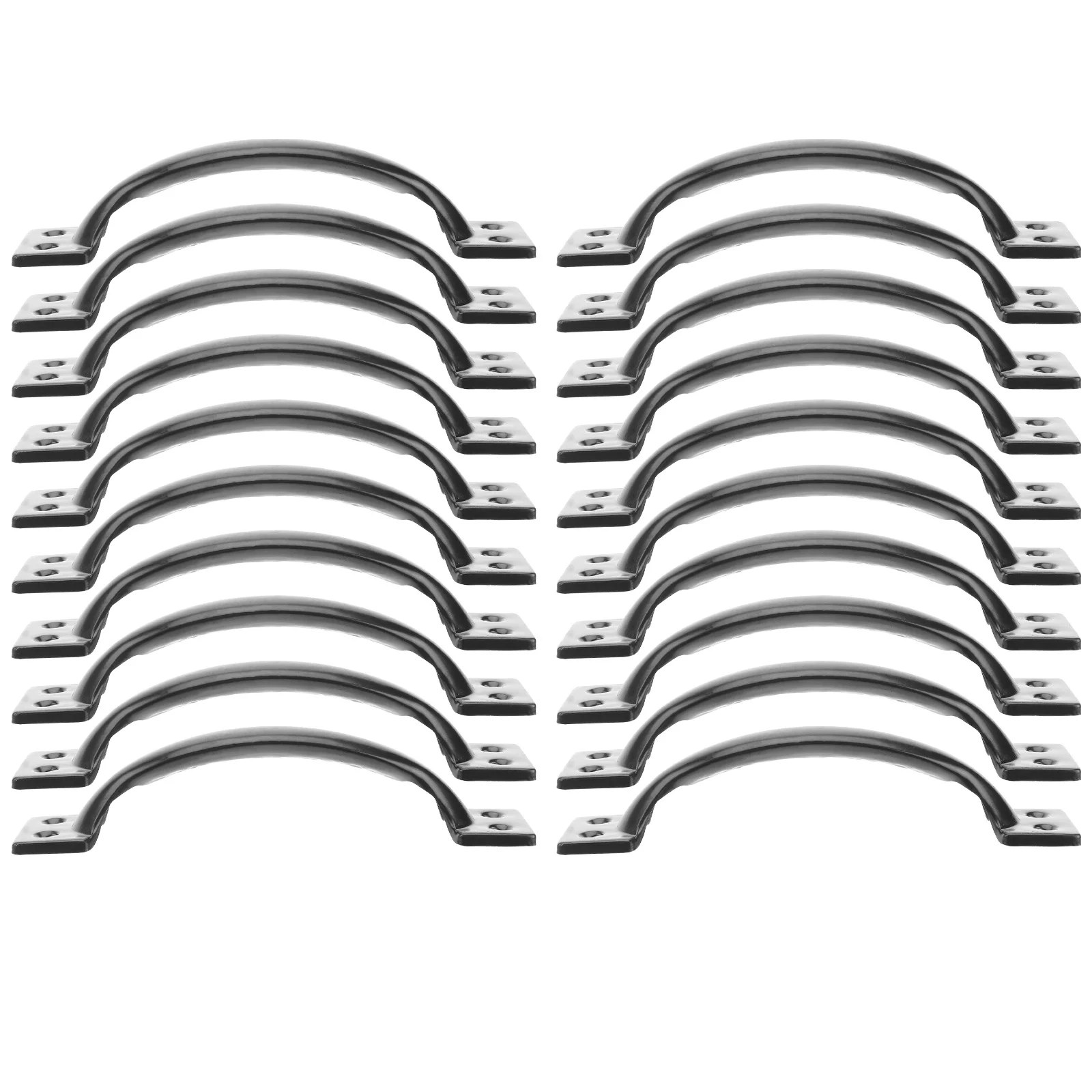 

10Pcs Black Door Handle Iron Arch Design Smooth Finish Cabinet Wardrobe Drawer Pull Modern Simple Furniture Handle