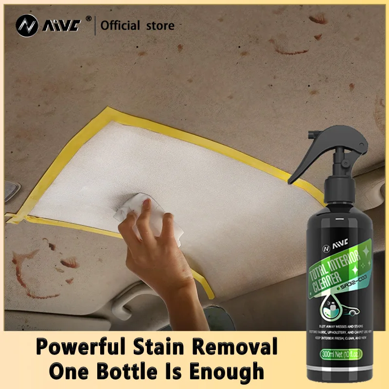 AIVC Multifunctional Car Upholstery Cleaner Car Upholstery Seat Waterless Wash Powerful De-Greasing Cleaner Universal