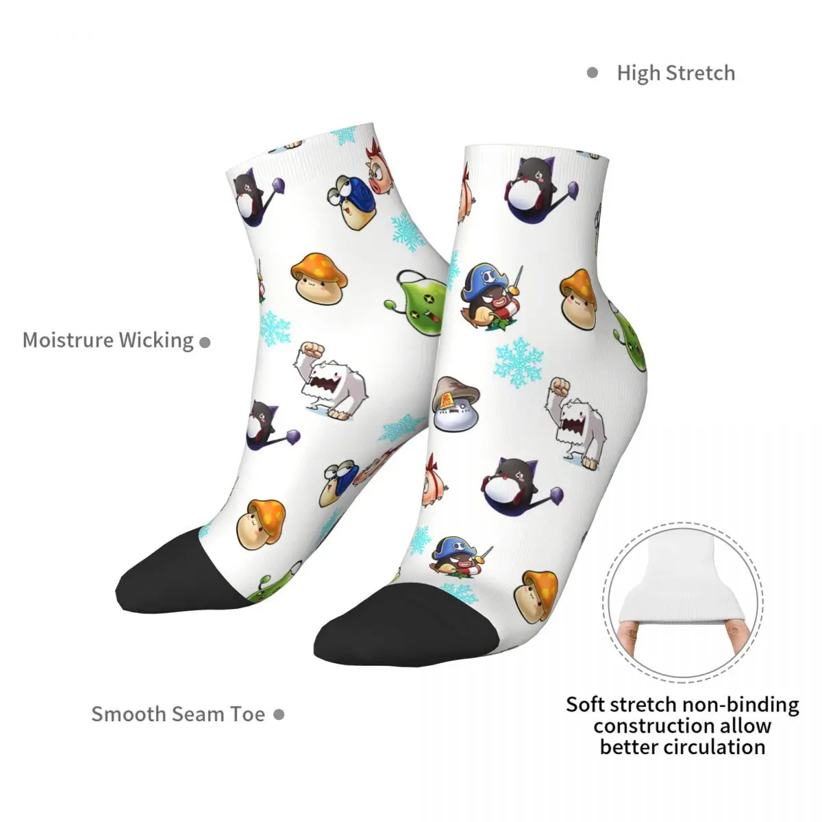 Mobs MapleStory Maple Story Ankle Socks Male Mens Women Autumn Stockings Harajuku