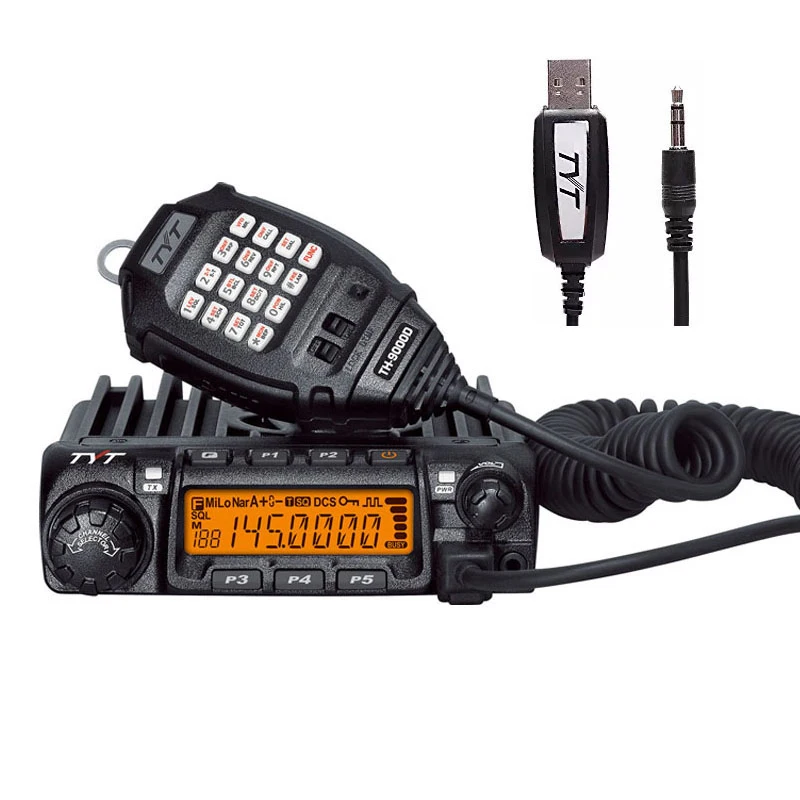 TYT TH-9000D High Power Car Mobile FM Transceiver Amateur Ham Radio 45W/65W VHF/UHF Walkie Talkie Long Range 100KM