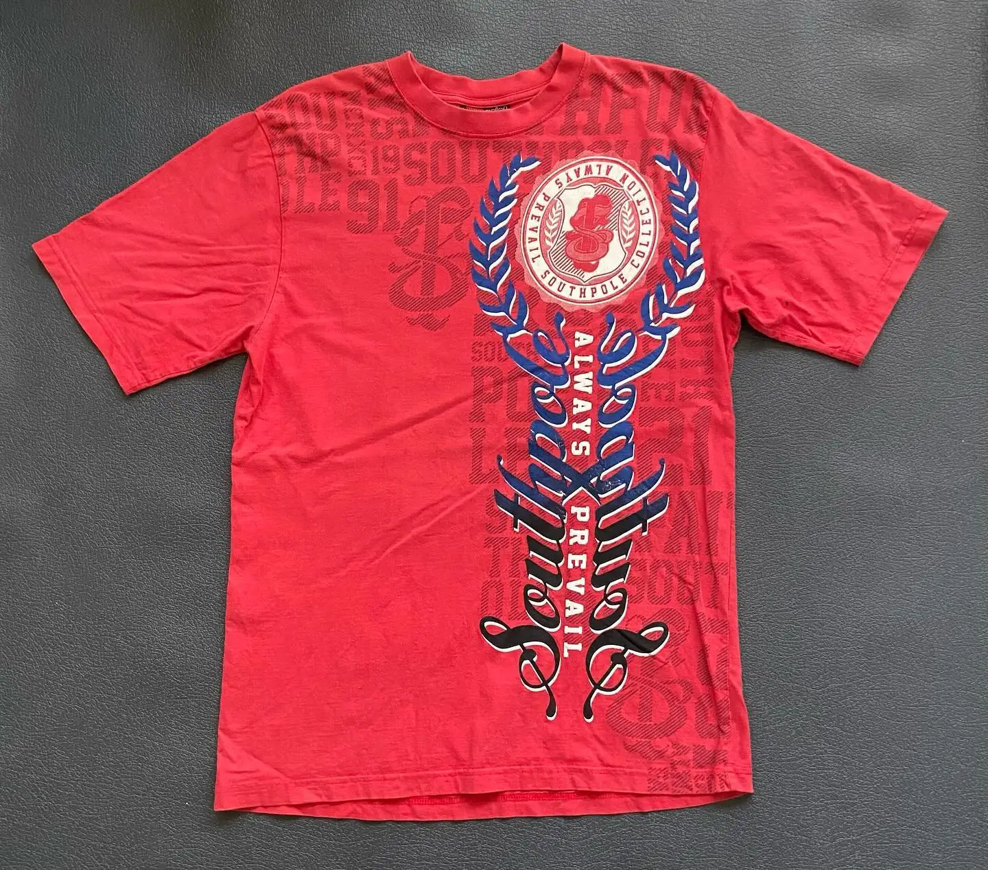 Long-sleeved T-shirt summer Y2K new hip-hop red round neck 
