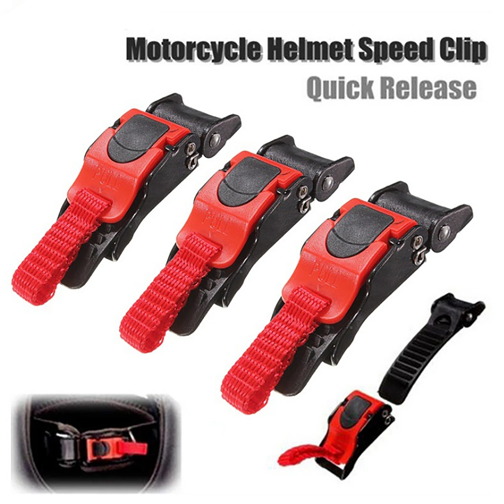 Motorcycle Helm Clip Durable Motorcycle Helm Clip Adjustable Disconnect Pull Buckle For Most Motorcycle Helms