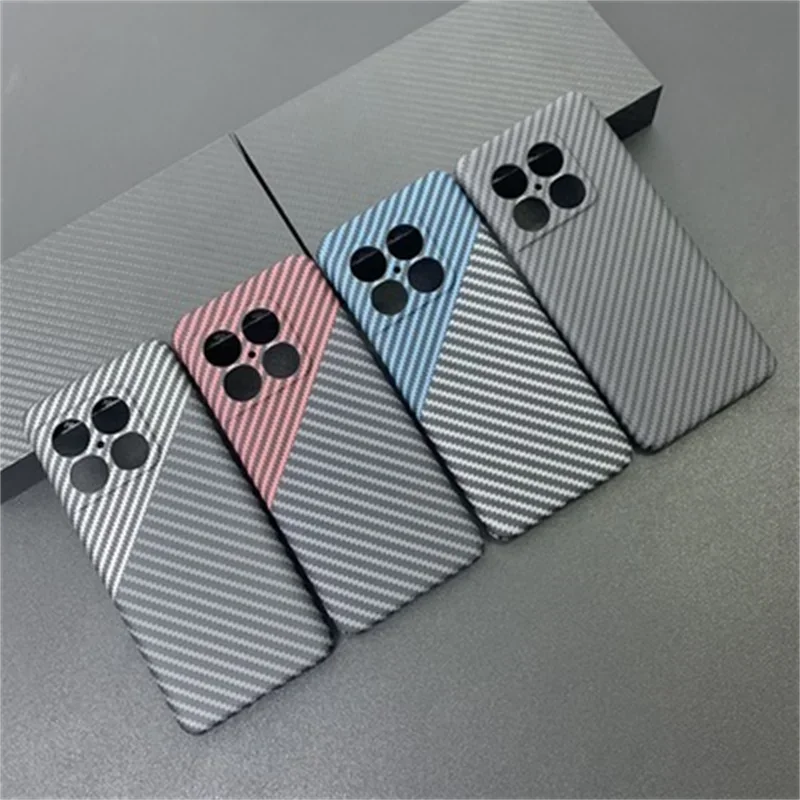 Carbon Fiber Stripe Case For Oneplus 10T 10 Pro PC Material Shockproof Case For Oneplus ACE 10R 9 Pro Full Edge Back Cover Funda