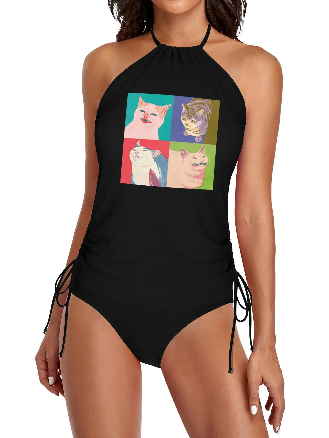 

Four Meme Cats of the Apocalypse Split Swimsuit Set beach dress for swimsuit full women swimsuit Bikini for women