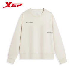 Xtep Pullover Hoodie For Women Autumn Comfortable Soft Sweatshirt Leisure Athletic Outdoor Long sleeves Tops 876328920019