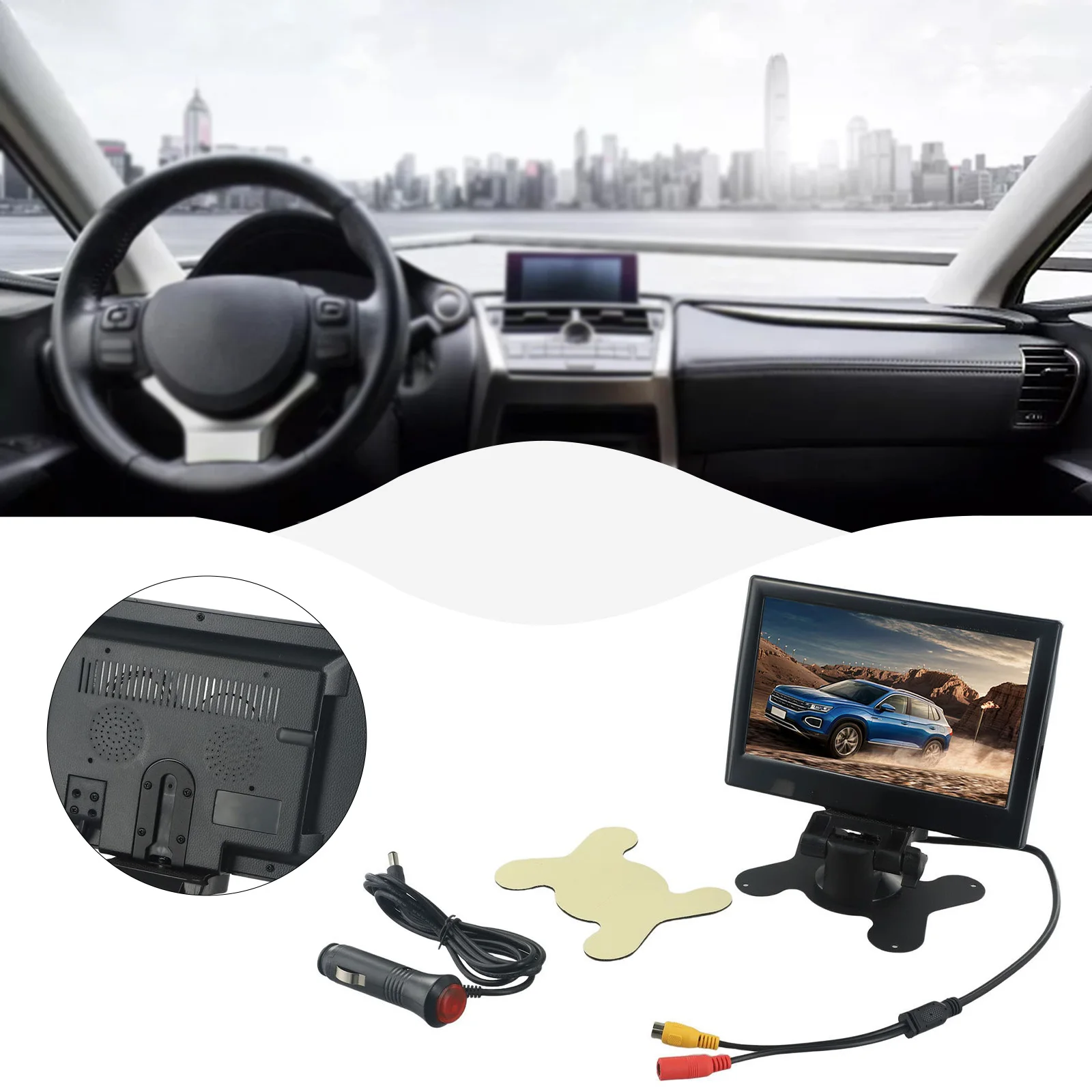 Monitor Reversing Reversing Display Reversing Camera Sedans Tractor 1 Pc Backup Camera Kit Color TFT LCD Display