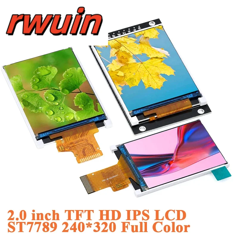2.0 inch TFT Display HD IPS LCD Screen Serial Port Screen SPI 240x320 Full-color Screen ST7789 Driver 2.0