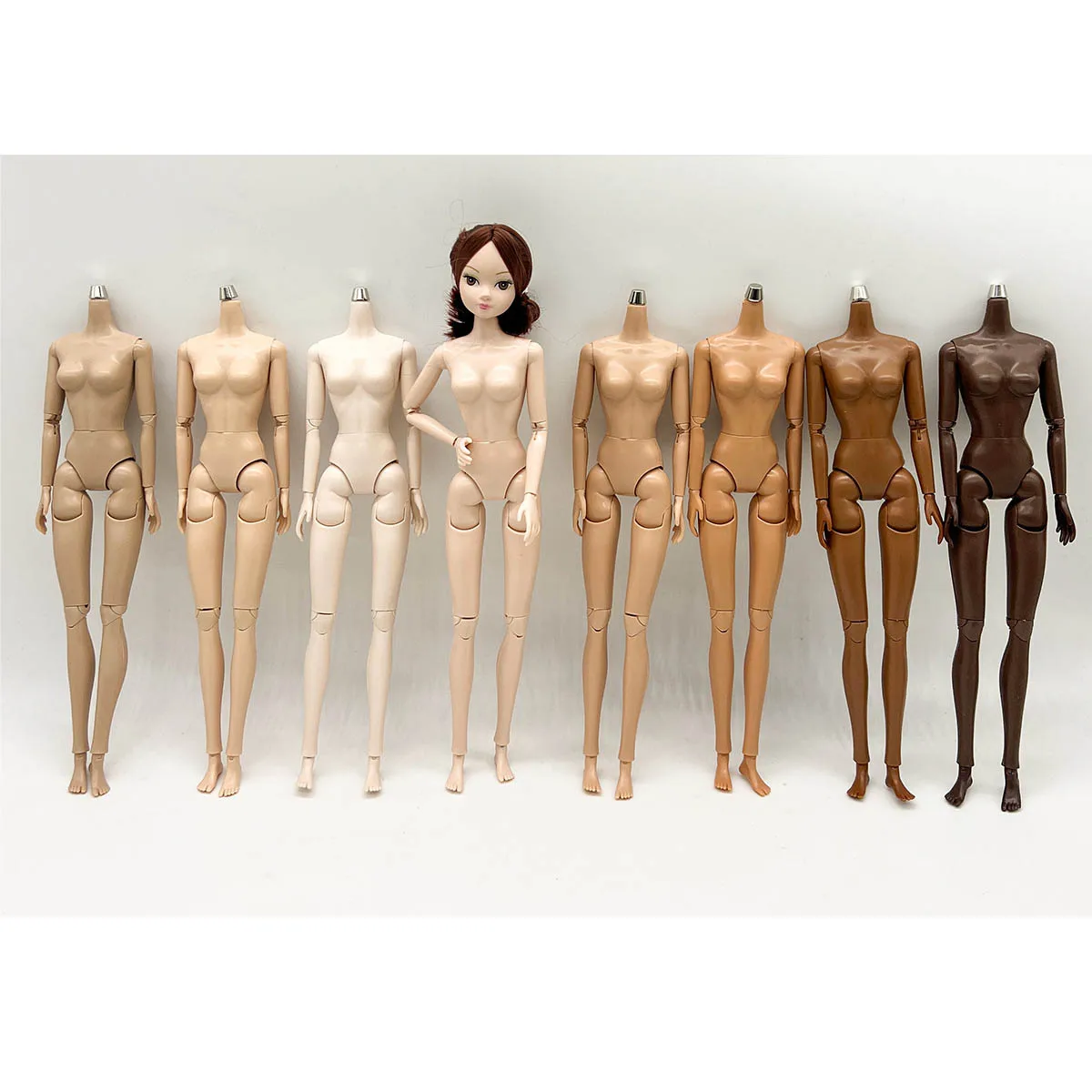 2nd Generation Supermodel Nude Toy 1/6 FR Adjustable Neck 26.5cm Doll Body Black White Skin 22 Joints Nude Doll Girls DIY Toys