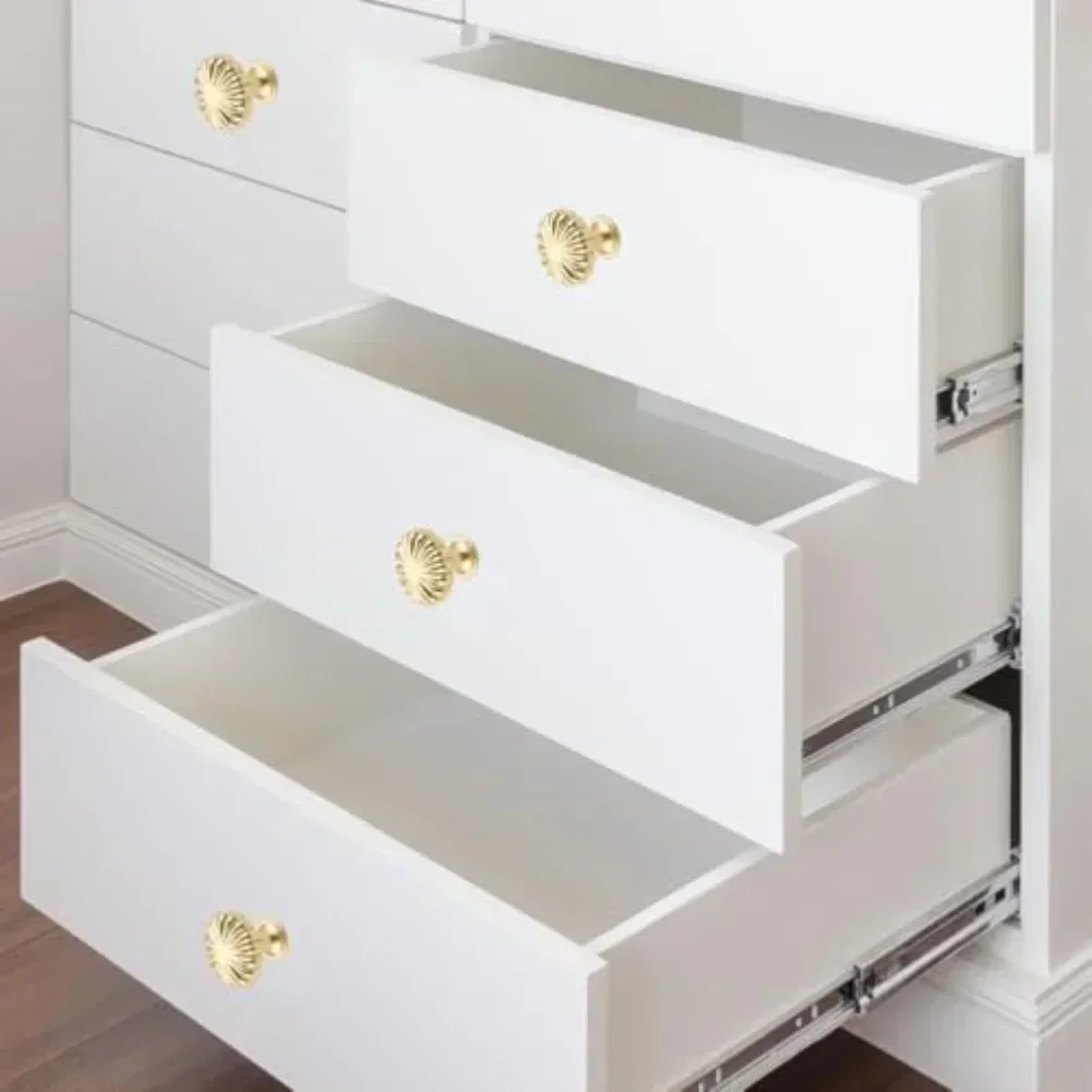 

Ретро-стиль: набор из шести золотых ручек для шкафов и комодов, фурнитура из цельного металла для обновления мебели