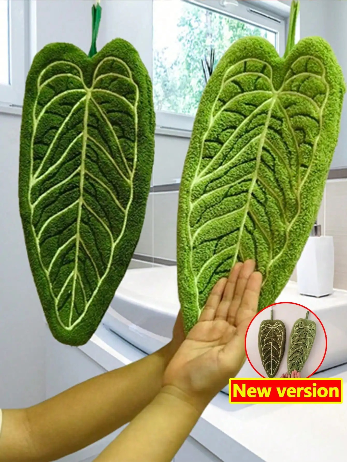 3pcs Creative Leaf Design Hand Towel,Kitchen hanging type, highly absorbent, Personalized Towel Dish Cloths Kitchen Towel