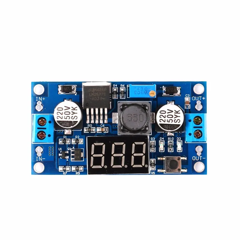 DC-DC boost module voltage digital display LM2577 boost circuit board 3A output
