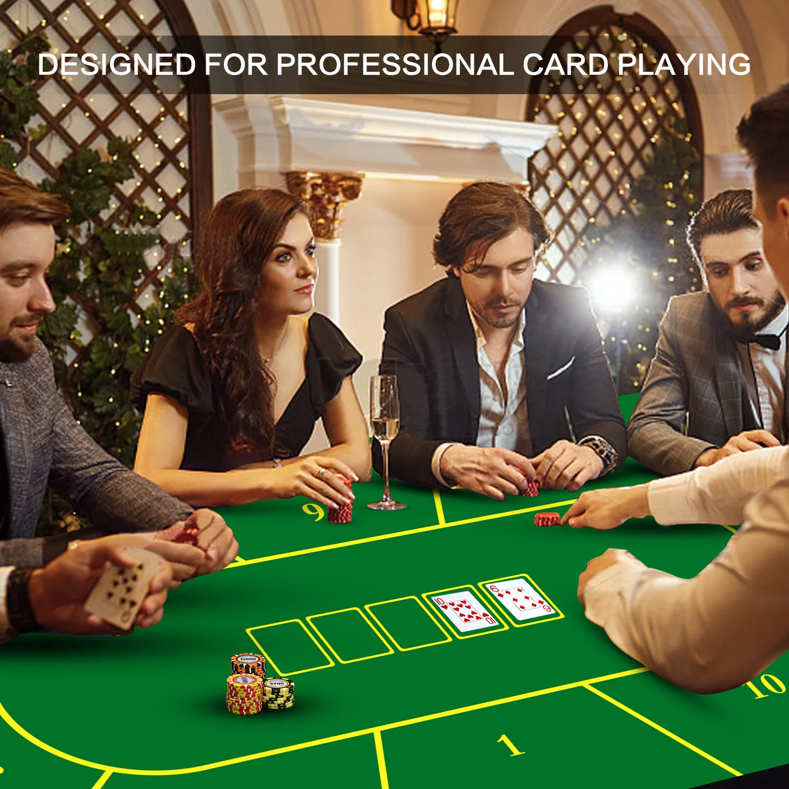 Texas Hold'em Table Top Felt Layout 36