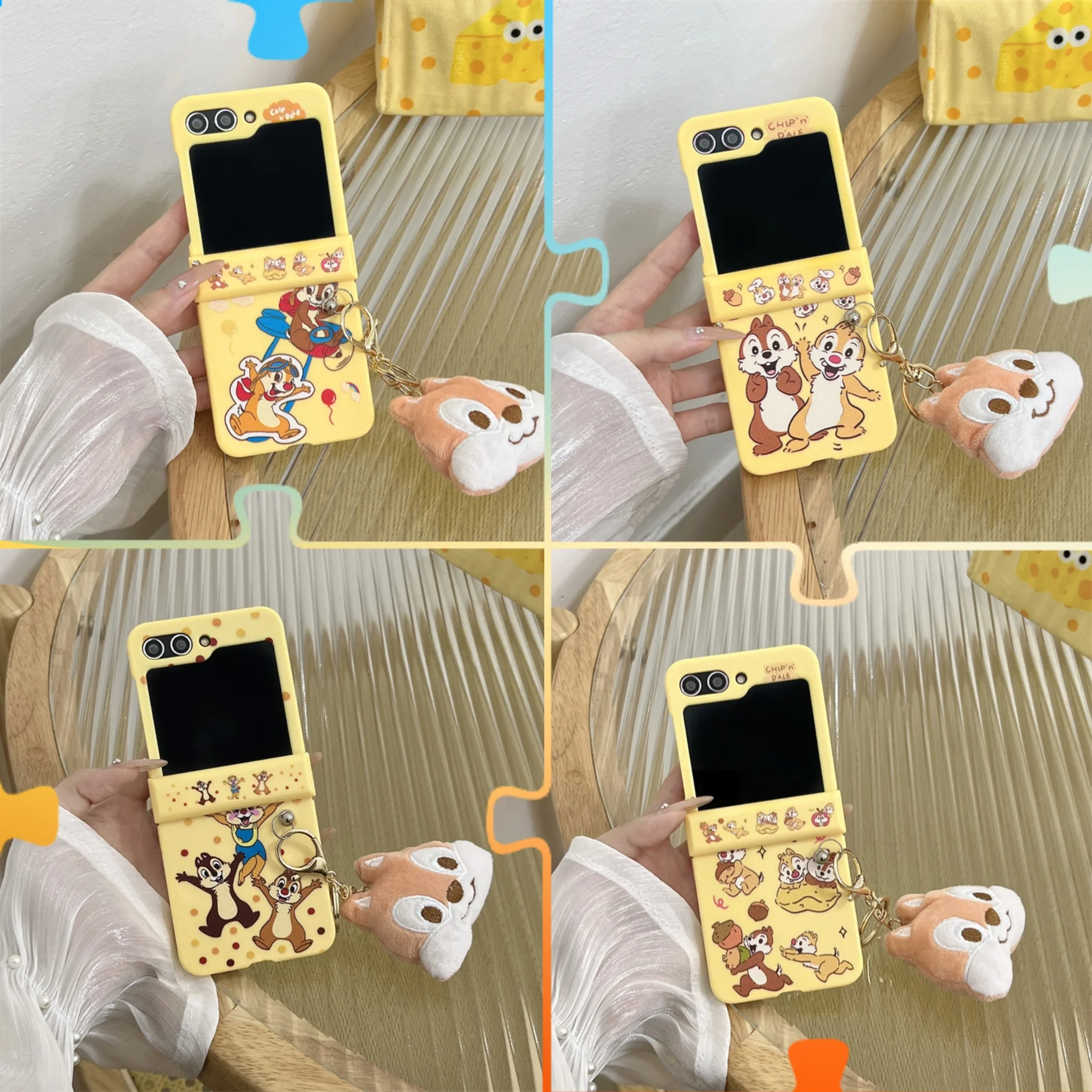 

Chip 'n' Dale, Cute Disney Gift Cartoon Anime Anti-drop rear cover Phone Case For Samsung ZFlip3,ZFlip4,ZFlip5,ZFlip6