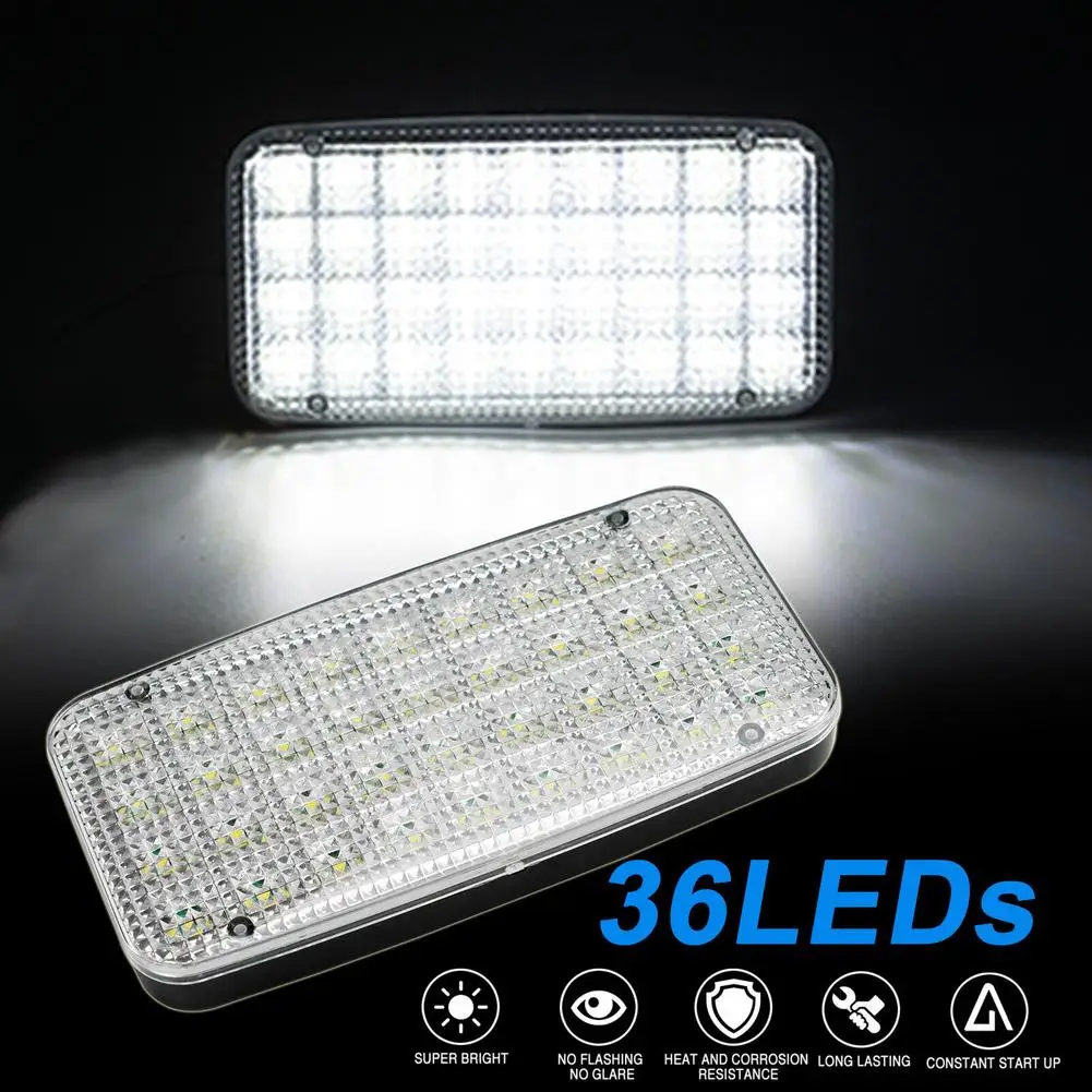 Car Interior Dome Light Indoor Roof Ceiling Lamp 36led Universal Trunk Reading Light Replacement Parts Night Bulb 12V Universal