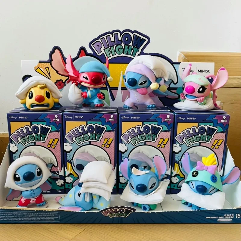 Новая подушка Stitch Fight Series слепая коробка милая модная игровая кукла фигурка декор стола орнамент модель детские игрушки на день рождения подарки