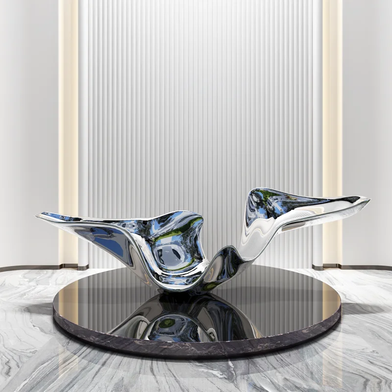 

Clubhouse stainless steel floor ornaments courtyard hotel sales office lobby pool water feature indoor and outdoor sculpture