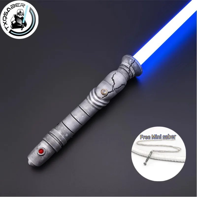 TXQSABER Replica Nihilus Smooth Swing Lightsabers Gesture Ignition Metal Hilt Single button Force Jedi Sword Cosplay Kids Toys