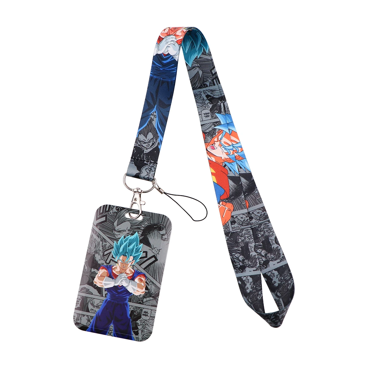 Cool Japanese Anime Lanyard For Student Keychain ID Card Cover Passport Badge Holder Key Ring Black Neck Straps Accessories