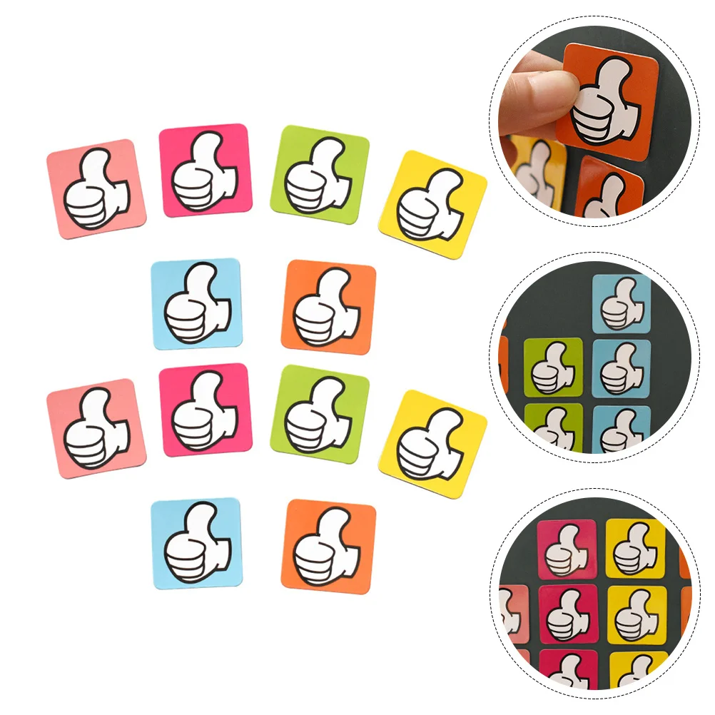 

120 Pcs Thumbs up Tile Teaching Aid Kid Stickers Mini School Incentive Magnetic Rubber Soft Child