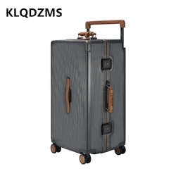 KLQDZMS Neues 26-Zoll-Gepäck mit großer Kapazität, PC-Trolley, Familien-Reiseutensilien, verdickte Passwortbox, Rollkoffer