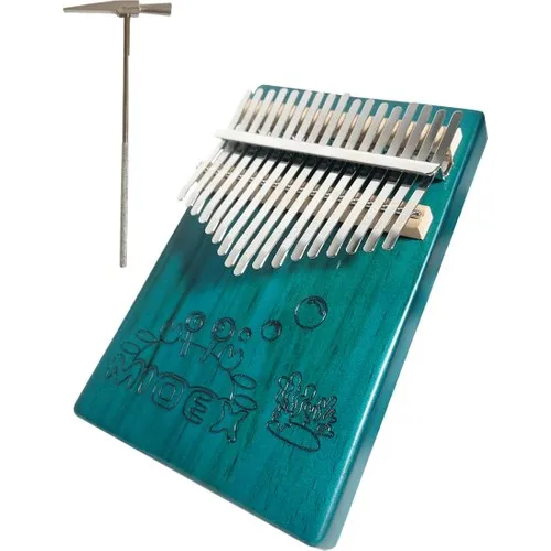 Midex KLX-454 madeira genuína água verde kalimba com 17 chaves (método saco martelo)