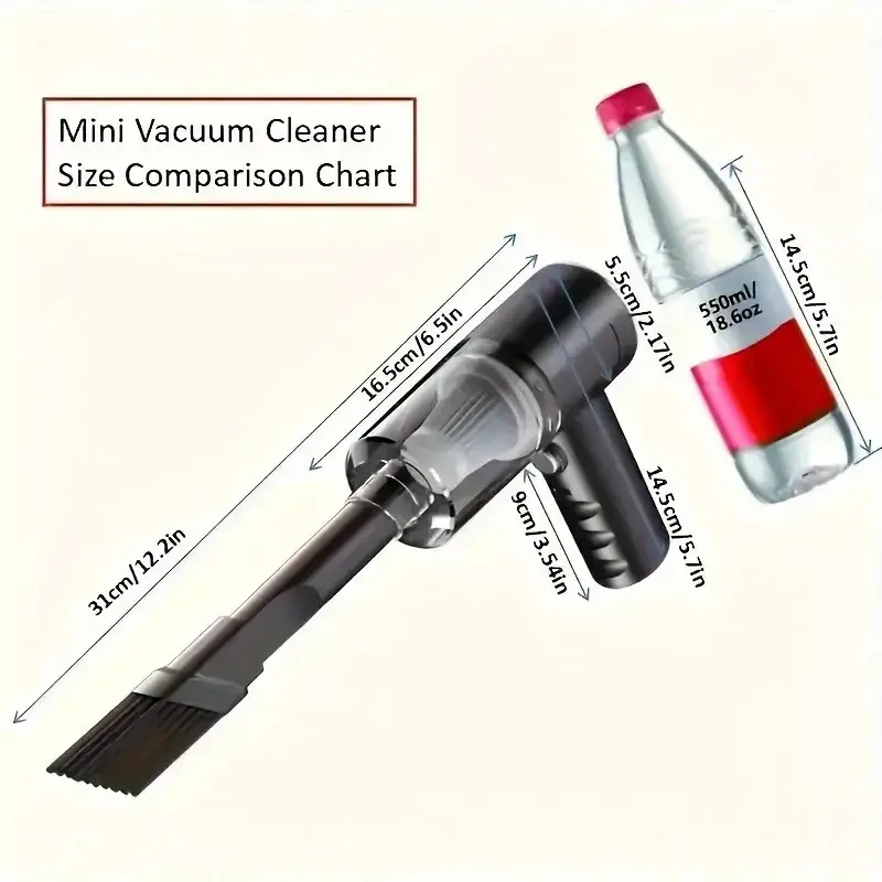 1Integrated Blowing and Suction Wireless Car Vacuum Cleaner，Portable for Home or Car Use，Strong Suction，Long Battery Life High P