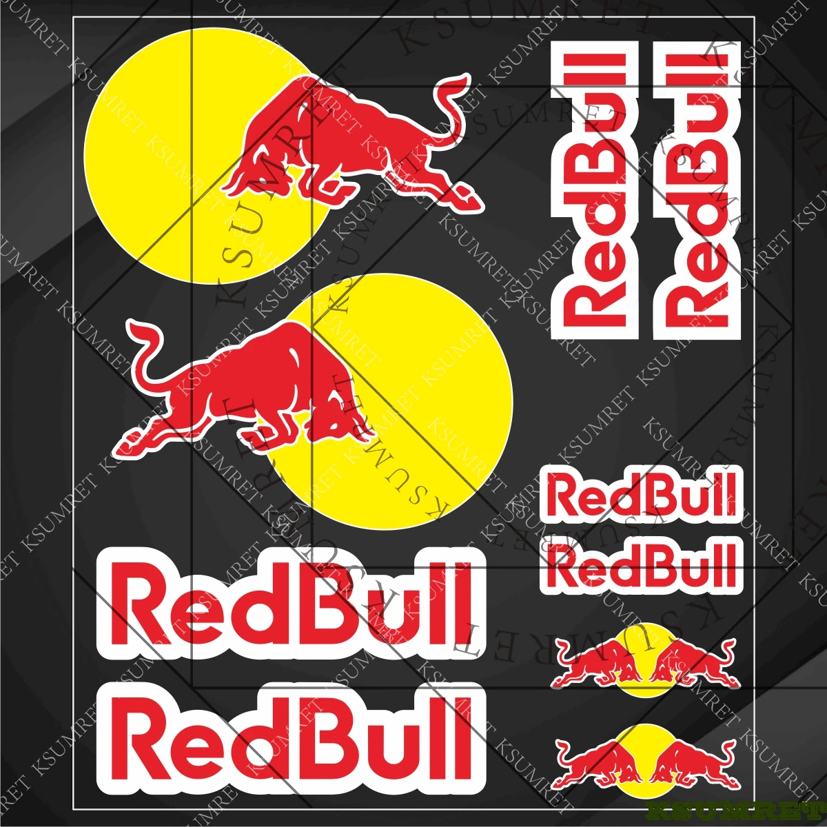 

Наклейки на мотоцикл Red Bull, наклейка на шлем с логотипом