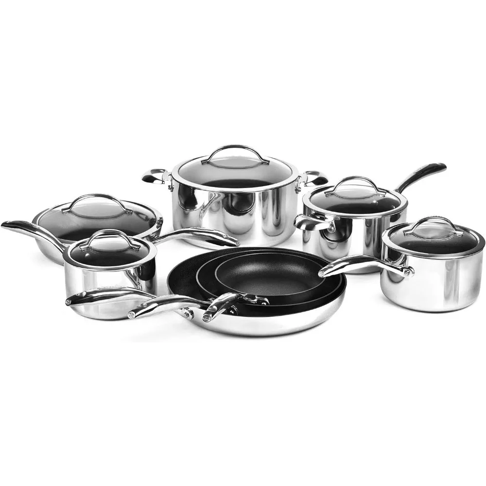 

HaptIQ 13 Piece Stainless Steel Nonstick Cookware Set, 1 pack