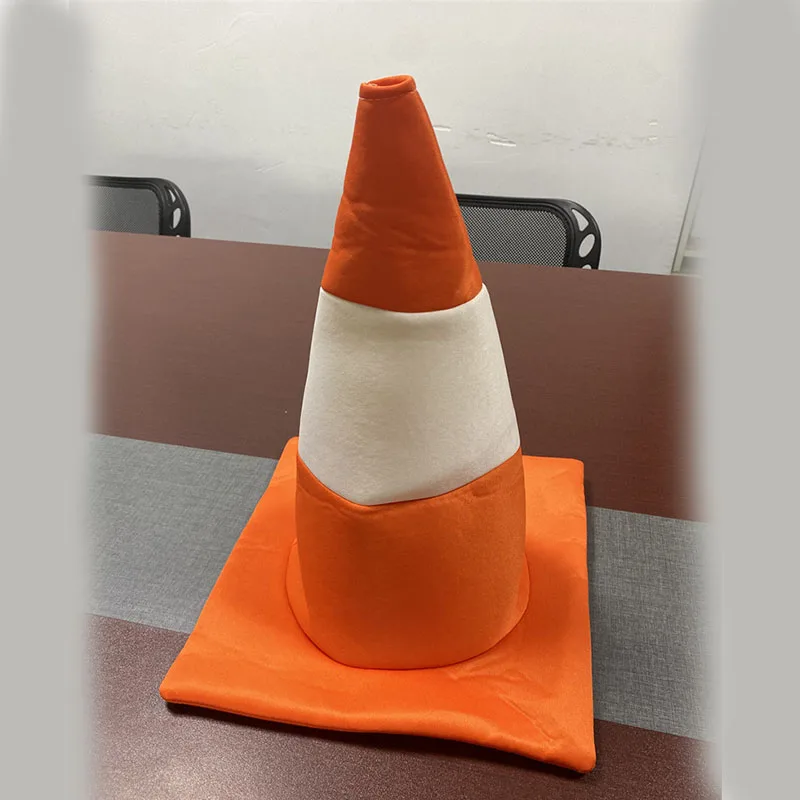 New Funny Foldable Traffic Cone Hat Dress Up Masquerade Stage Hat Role Play All Age Halloween Costume Funny Hat Cosplay Event 2