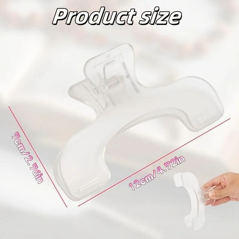 قطعة واحدة من مشبك الورق البلاستيكي الشفاف، مشبك مكتب متين، حامل صفحة الكتاب القوي، ورق دفتر الملاحظات، اللوازم المكتبية، منظم المكتب #2