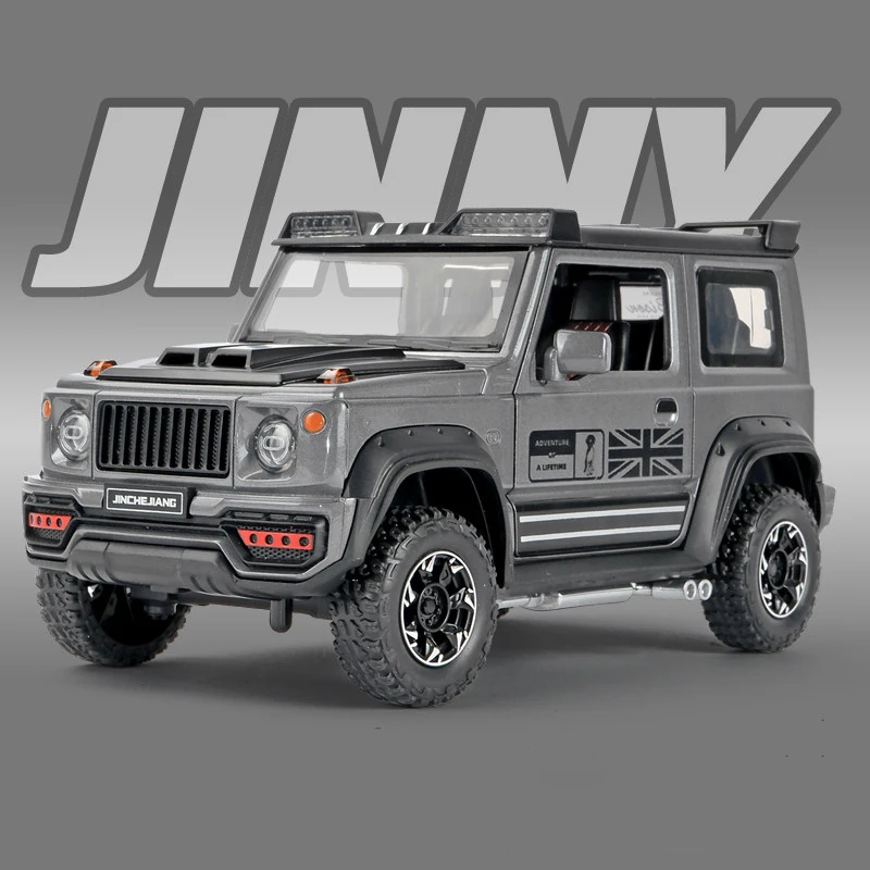 1:18 SUZUKI Jimny Off-Road Alloy Car Diecasts & Toy Vehicles Car Model Wheel Steering Sound and light Car Toys Gifts