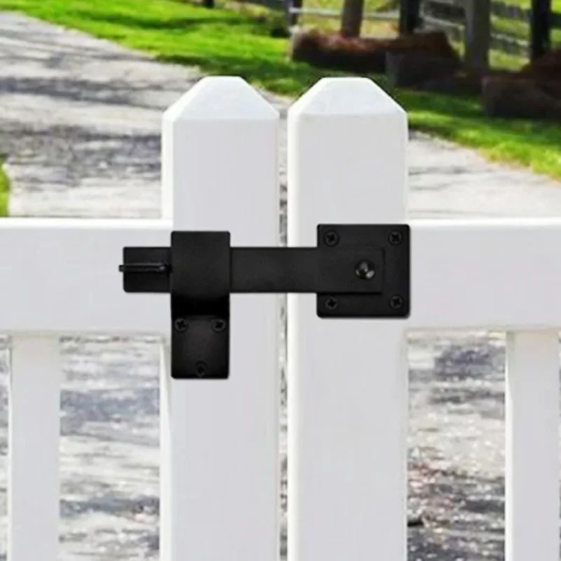 Barn Door Latch Farm Door Bolt Sliding Door Clasp Fence Gate Lock Latch Metal Lock Buckle Anti-Theft With Screw Hardware Part