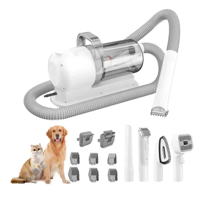 Dog Grooming Vacuum Kit for Dog Hair Shedding with Pet Clipper Nail Grinder 2.5L Dust Cup Dog Brush Vacuum with Grooming Tools