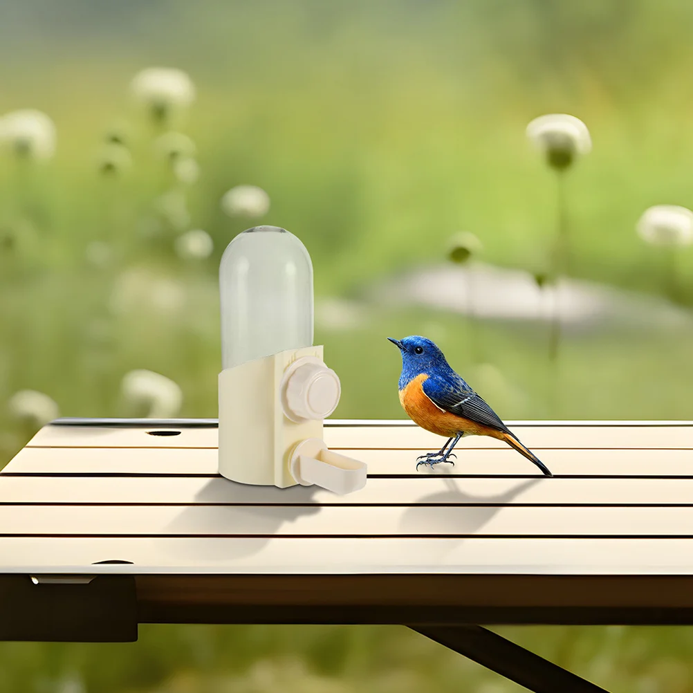 

2pcs Bird Dispenser For Pigeons Parrots Quails Safe Rutin Material Pet Water Bottle With Food Trough Multi Scene Cage