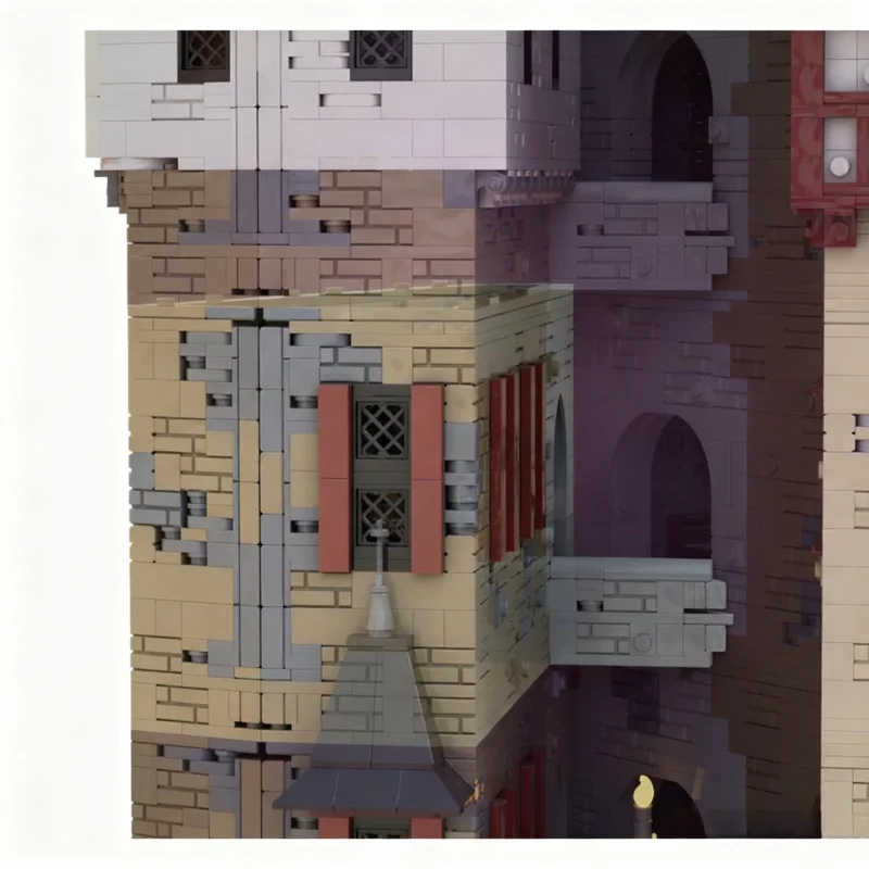 

807pcs MOC Treasure Room Red Falcons Mountain Fortress Castle Model Building Blocks Architecture Toy Christmas Gifts Brick Kids